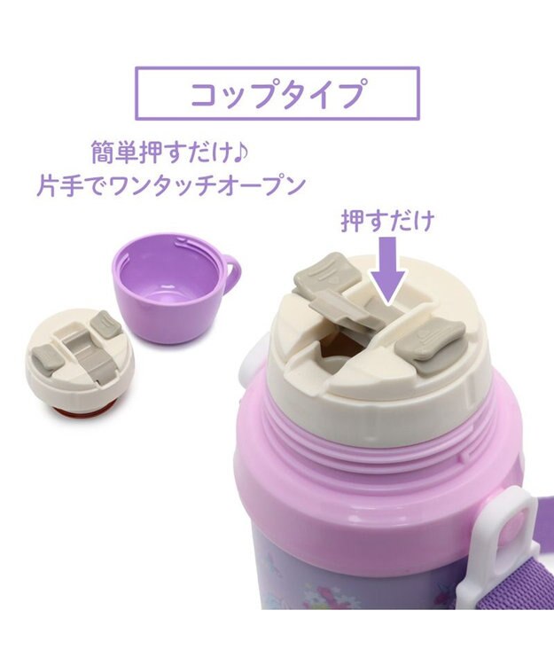 Mother garden マザーガーデン 2WAY ステンレスボトル  水筒《ユニコーン/野いちご》 600mL スケッチ柄