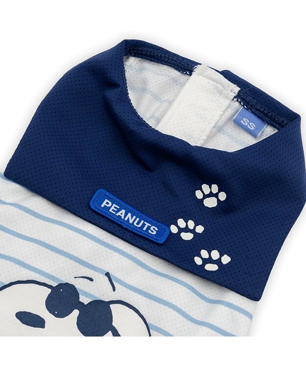 PET PARADISE スヌーピー ジョークール クール タンクトップ 小型犬 ホワイト×ブルー