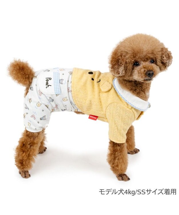 PET PARADISE ディズニー くまのプーさん フレンズ ロンパース 小型犬 ホワイト×イエロー