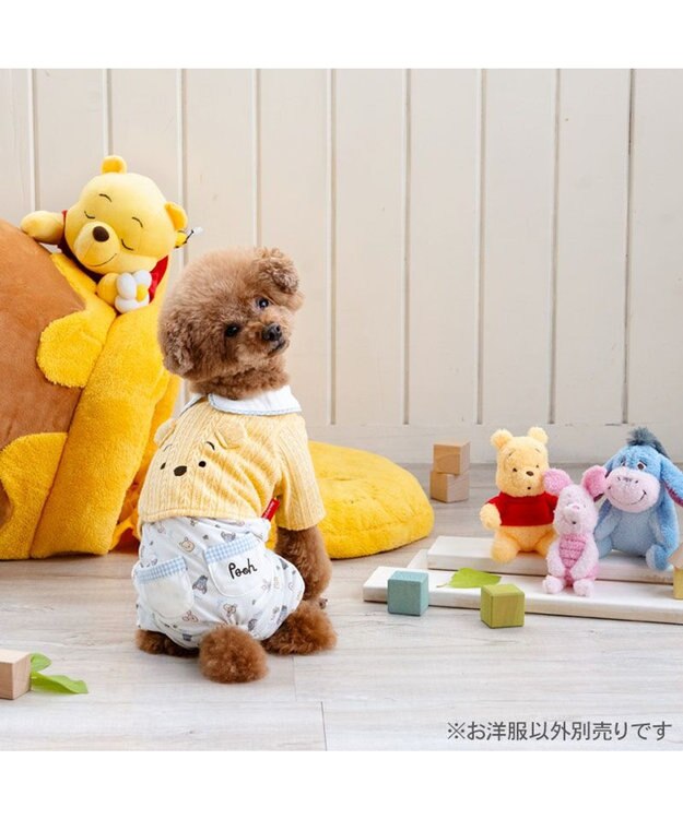 PET PARADISE ディズニー くまのプーさん フレンズ ロンパース 小型犬 ホワイト×イエロー
