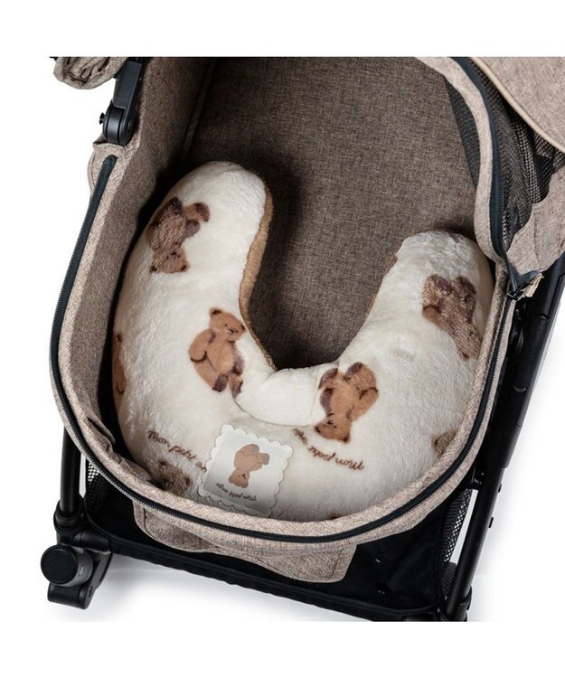 PET PARADISE ペットパラダイス くまちゃん 遠赤外線 ボアピロー オフホワイト×ブラウン