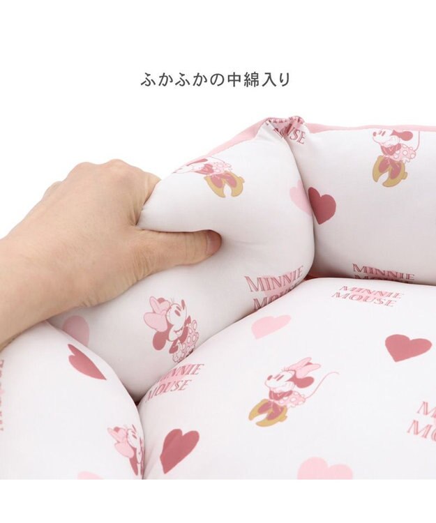 PET PARADISE ディズニー ミニーマウス クールカドラー 《ハート柄》 Ｓ ホワイト×ピンク