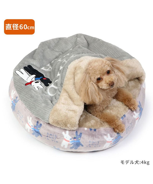PET PARADISE リサとガスパール 丸型寝袋 遠赤外線 《であい柄》 60cm であい柄