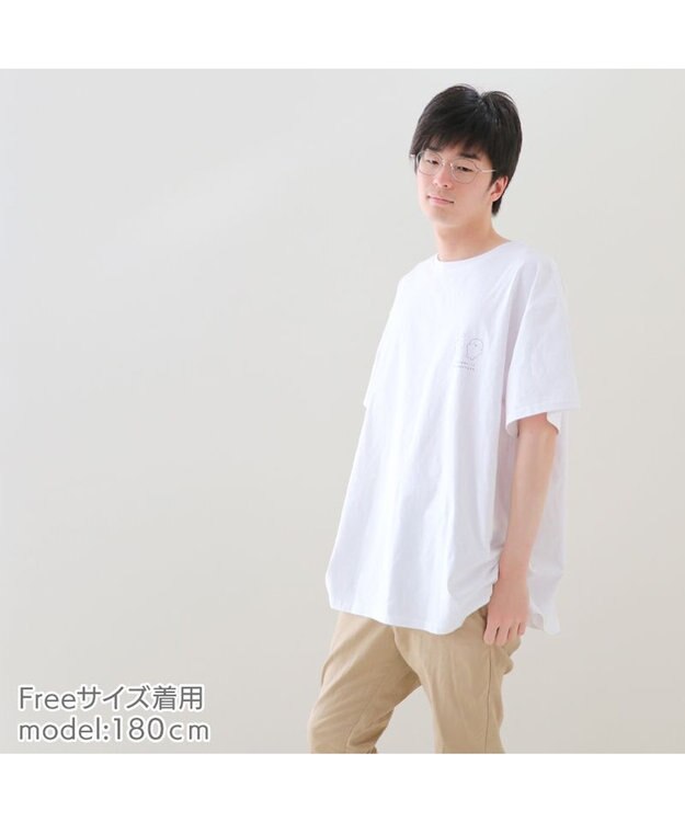 Mother garden しろたん ビッグ Ｔシャツ 半袖 バックプリント 《入道雲》 フリーサイズ 白~オフホワイト