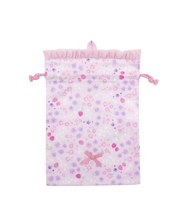 Mother garden マザーガーデン  野いちご 巾着 《小花いちご柄》 小 小花いちご柄