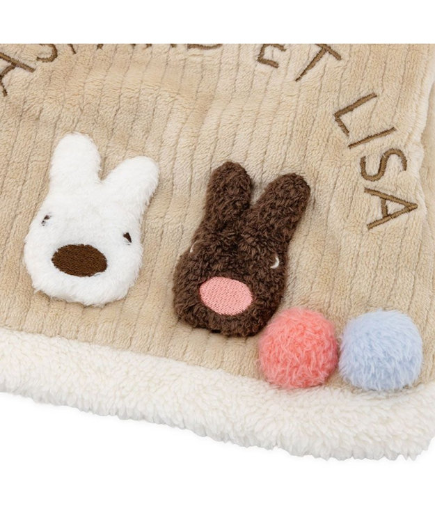 PET PARADISE リサとガスパール ぽんぽん ポンチョ 小型犬 ベージュ