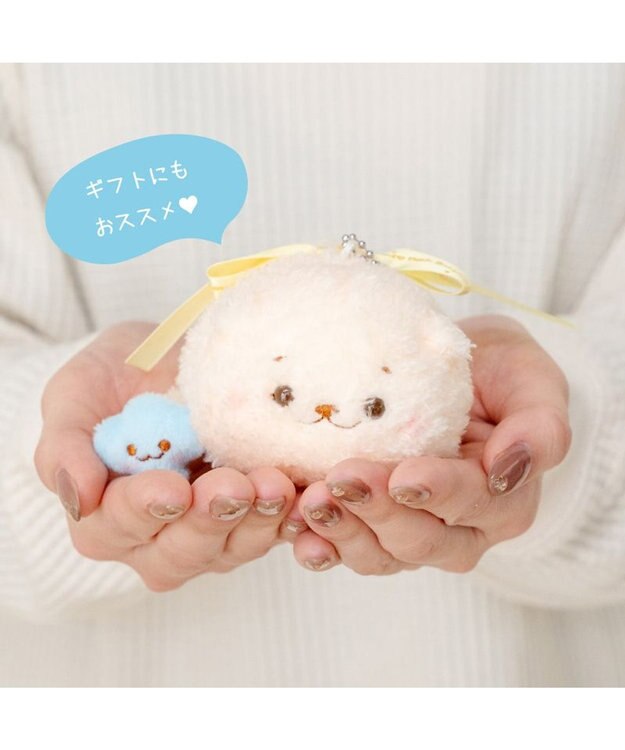 Mother garden しろたん リボンキーホルダー 《らっこいぬ》 らっこいぬ