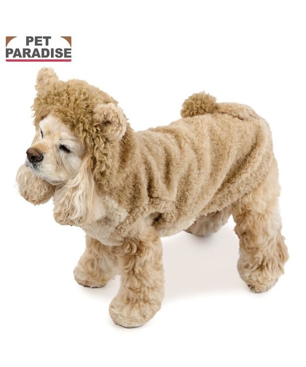 PET PARADISE ペットパラダイス ライオン ふわふわ パーカー 中型犬 大型犬 ベージュ