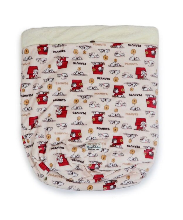 PET PARADISE スヌーピー  寝袋 筒型《うたたね柄》 L  中型犬 ベージュ