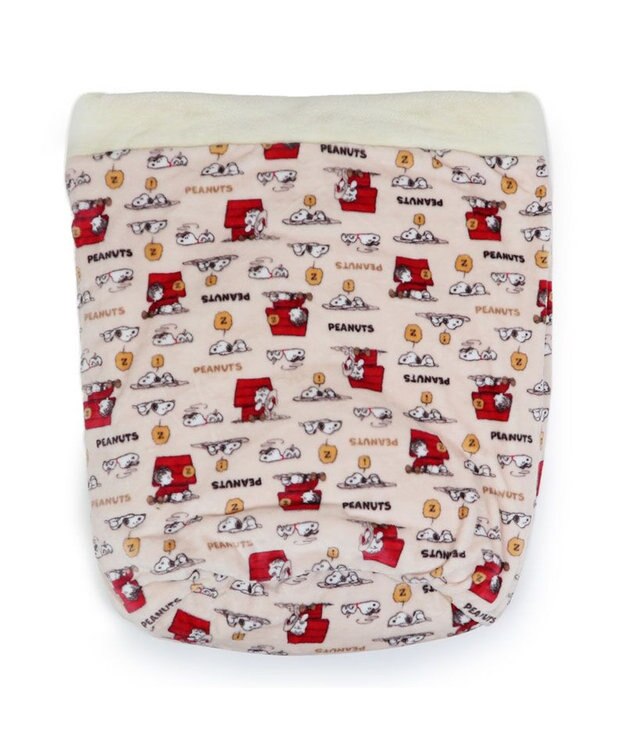 PET PARADISE スヌーピー  寝袋 筒型《うたたね柄》 L  中型犬 ベージュ