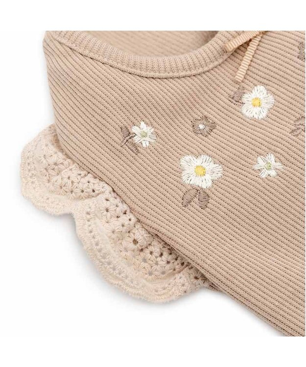 PET PARADISE ペットパラダイス プレミアム ペティヒート ワンピース 《花刺繍》 小型犬 ベージュ