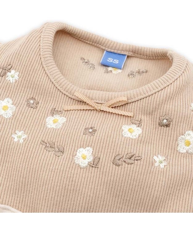 PET PARADISE ペットパラダイス プレミアム ペティヒート ワンピース 《花刺繍》 小型犬 ベージュ