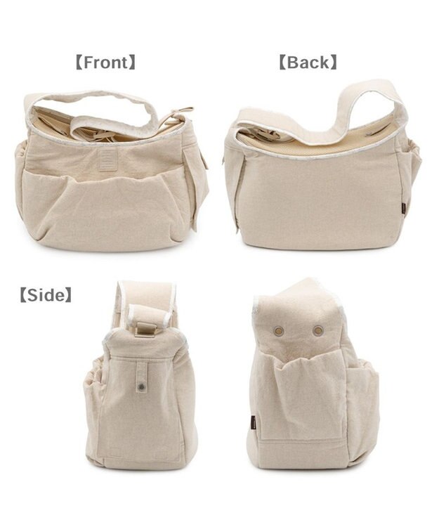 PET PARADISE ペットパラダイス ナチュラル リネンコットン スリング  M 小型犬 ライトベージュ