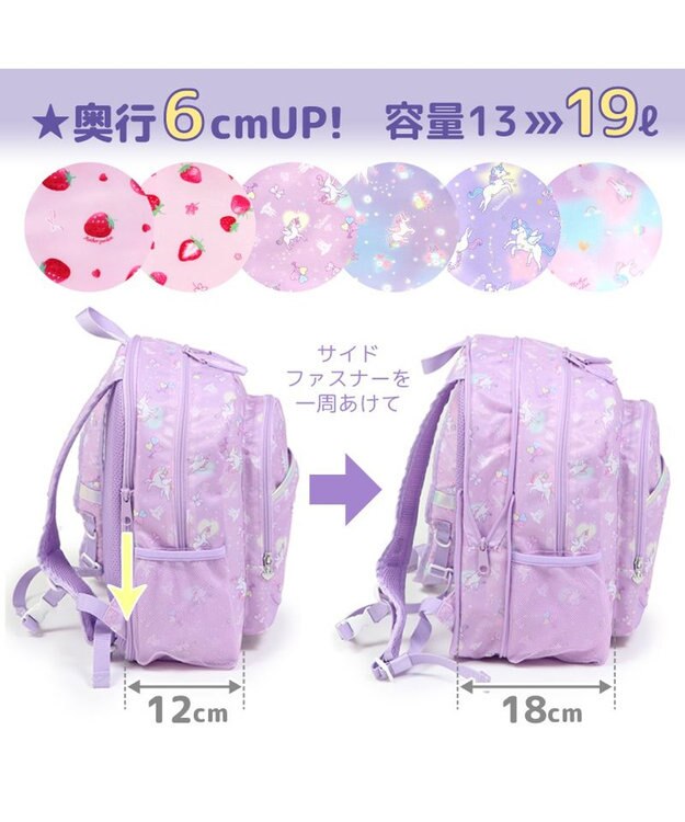 Mother garden マザーガーデン 野いちご リュック 【Ｌサイズ】 《星空柄 》 星空柄