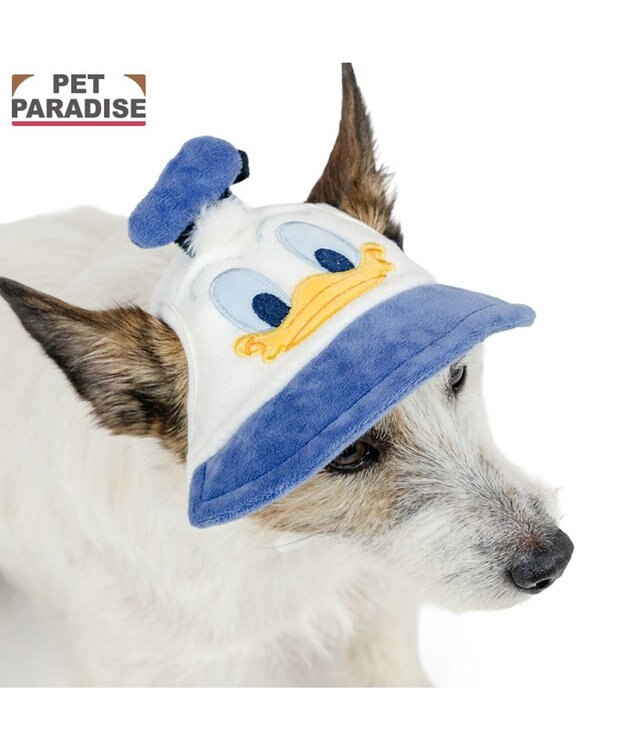 PET PARADISE ディズニー ドナルドダック お顔キャップ ４Ｓ～３Ｓ/ＳＳ～Ｓ ネイビー×ホワイト