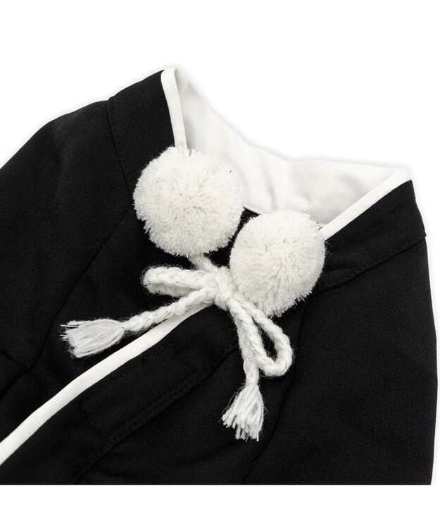 PET PARADISE ペットパラダイス 紋付き刺繍袴 小型犬 ブラック×ホワイト