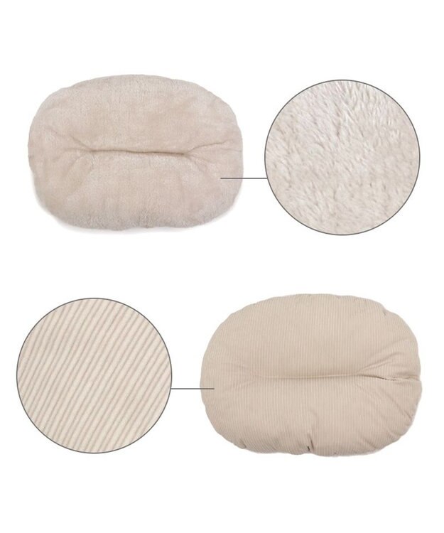 PET PARADISE ペットパラダイス 遠赤外線 ボア ドーム型寝袋 《お花柄》 小型犬 ベージュ