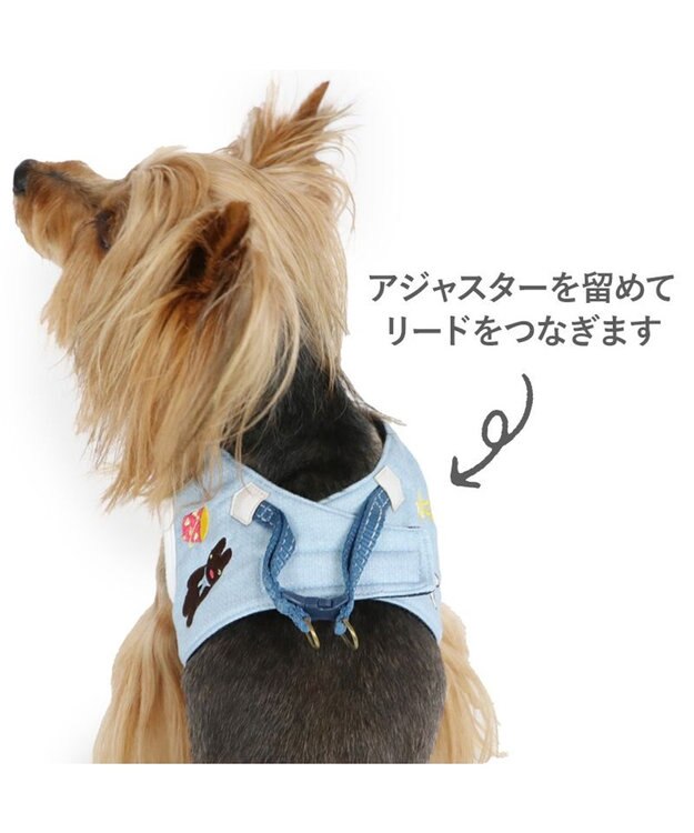 PET PARADISE リサとガスパール 刺繍 ベストハーネス ＳＳ ブルー