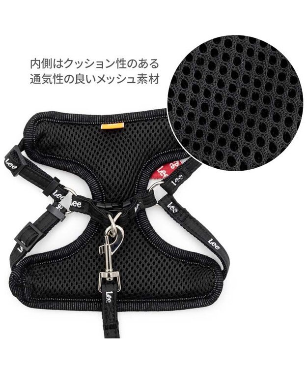 PET PARADISE Lee ループノット ハーネス＆リード 小型犬 ３Ｓ ブラック