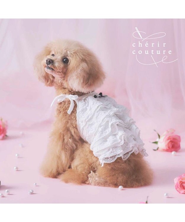 PET PARADISE cherircouture ホワイトローズ キャミソール 小型犬