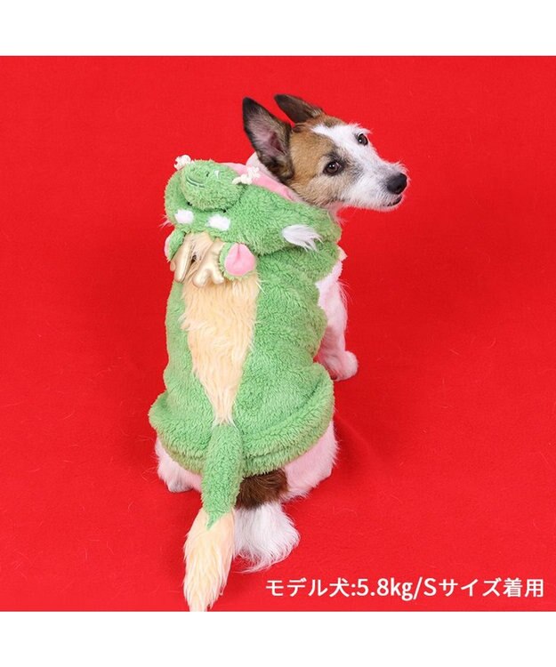 PET PARADISE ペットパラダイス なりきりパーカー 辰 小型犬 黄緑