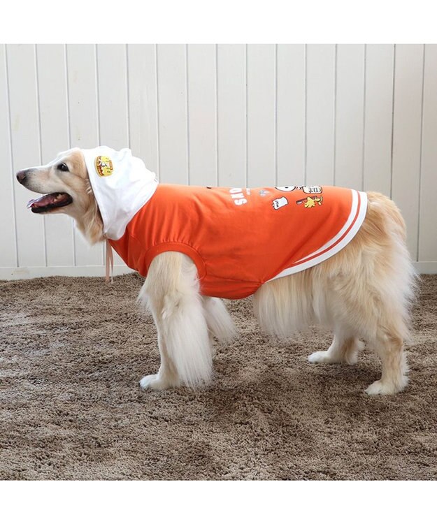 PET PARADISE スヌーピー  おでかけ柄  パーカー 《オレンジ》中型犬  大型犬 オレンジ