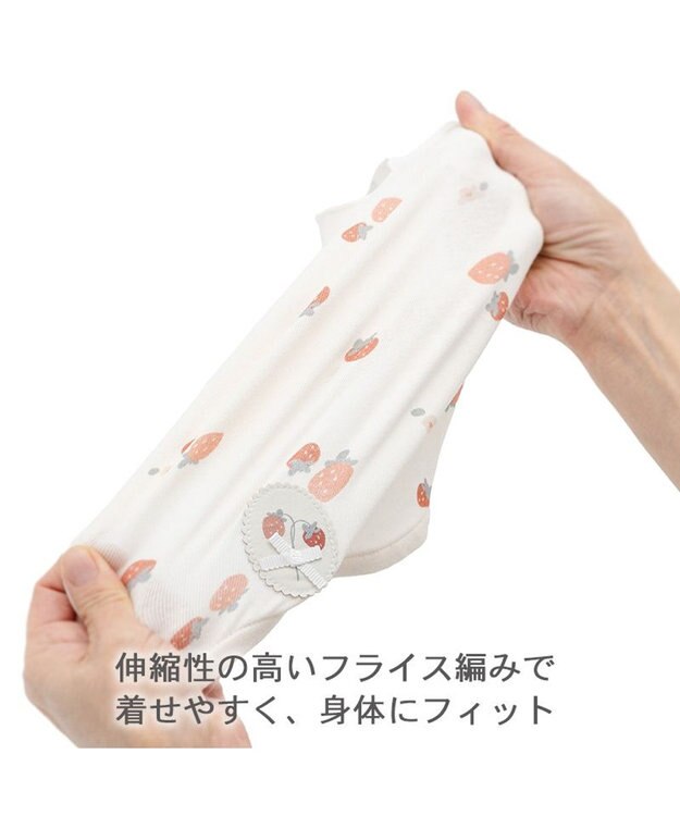 PET PARADISE ペットパラダイス はじめてのタンクトップ 《花苺柄》 超小型犬 小型犬 ホワイト×レッド