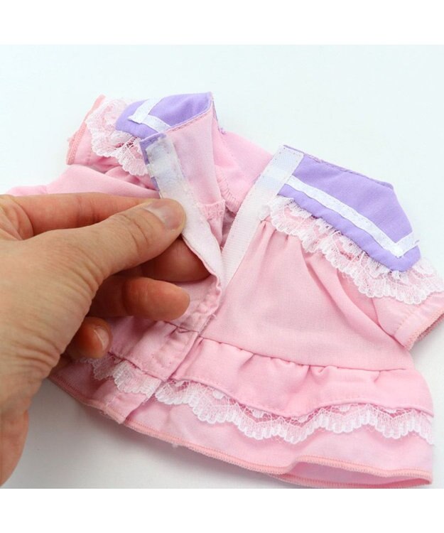 【美品】poppy コクーンコート ピンク うさぎさんサイズ Mother garden ぬいぐるみ 服 うさももドール Sサイズ用