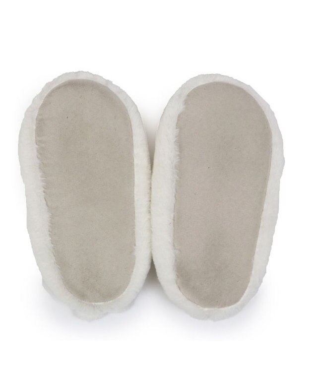 Mother garden ふわふわスリッパ 《しろたん＆羊 》レディース フリーサイズ ホワイト