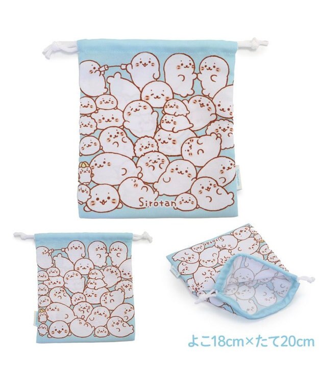 Mother garden しろたん 巾着 18×20cm 《つみつみ柄》 【単品】 つみつみ柄