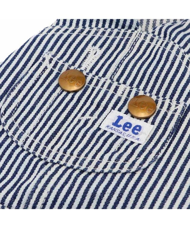 PET PARADISE Lee ヒッコリー オーバーオール 中型犬 大型犬 ネイビー×ホワイト