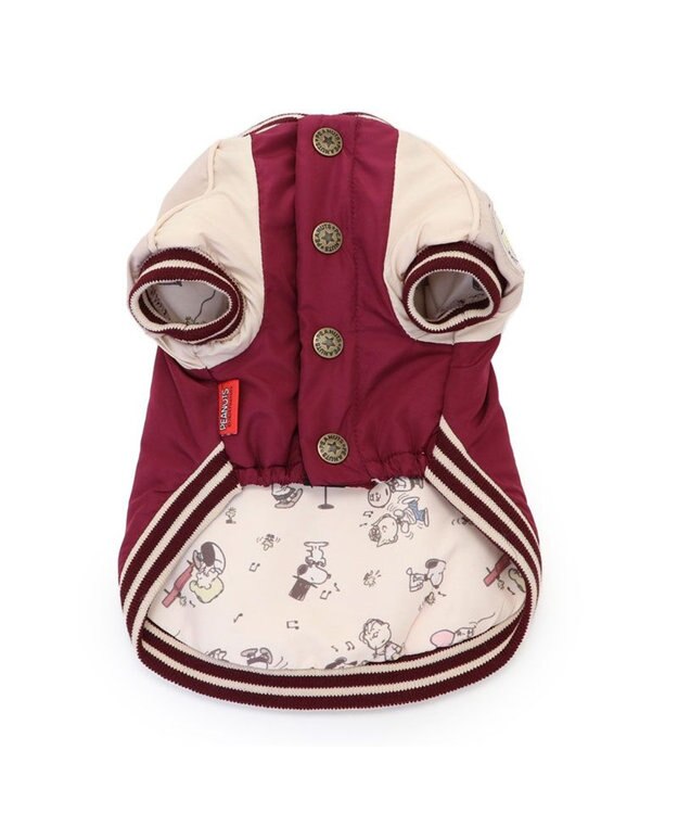 PET PARADISE スヌーピー 75周年 遠赤外線 スカジャン 小型犬 ボルドー