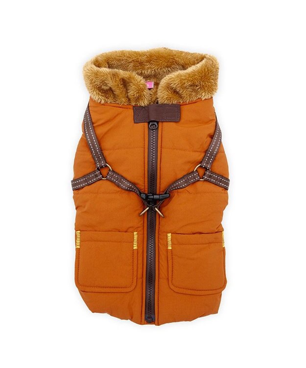 PET PARADISE ペットパラダイス  アウターハーネス キルト 小型犬 オレンジ