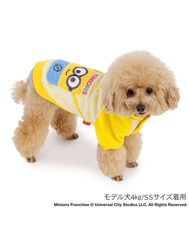 PET PARADISE ミニオン ボブ ポケット トレーナー 小型犬 ホワイト×イエロー