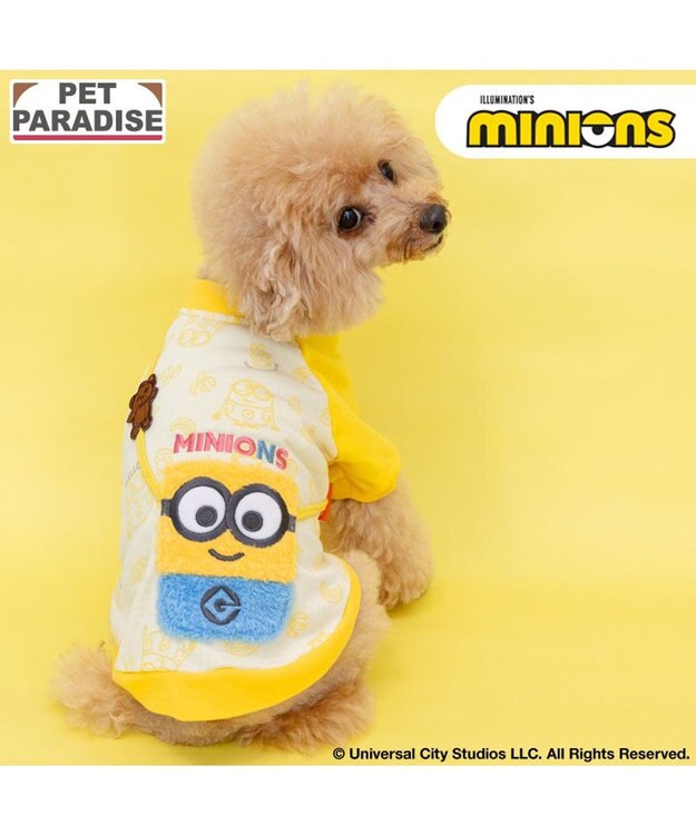 PET PARADISE ミニオン ボブ ポケット トレーナー 小型犬 ホワイト×イエロー