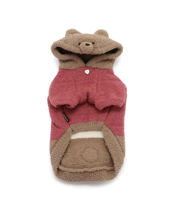 PET PARADISE ペットパラダイス くま もこふわパーカー 小型犬 茶系