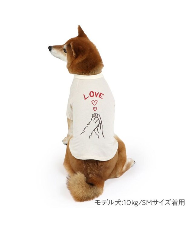 PET PARADISE ペットパラダイス Mai Kuraki　LOVE  ペットTシャツ 《ホワイト》 中型犬 ホワイト