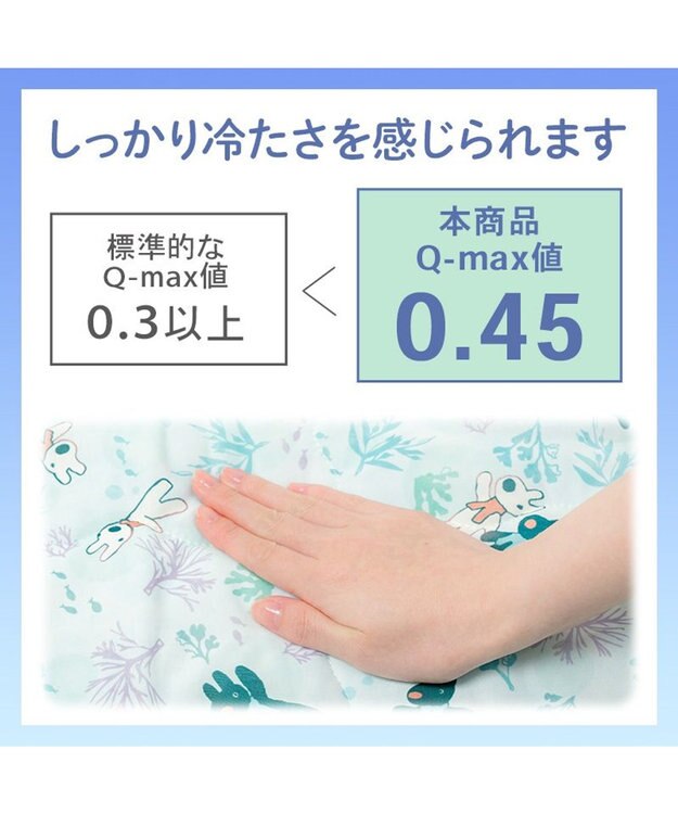 PET PARADISE リサとガスパール もちっと クール ブランケット 《海草柄》 ライトブルー