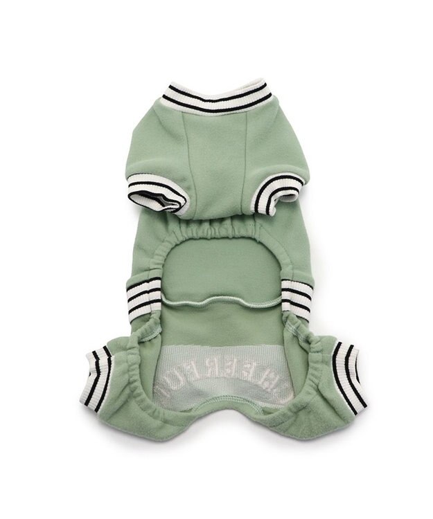 PET PARADISE ペットパラダイス 縞柄リブ   ロンパース《カーキ 》 小型犬 カーキ 縞柄