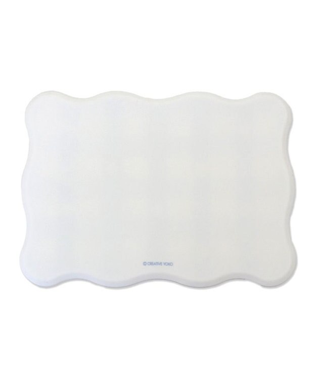 PET PARADISE ペットパラダイス 猫 シリコンマット 《花柄》 ホワイト×ブルー