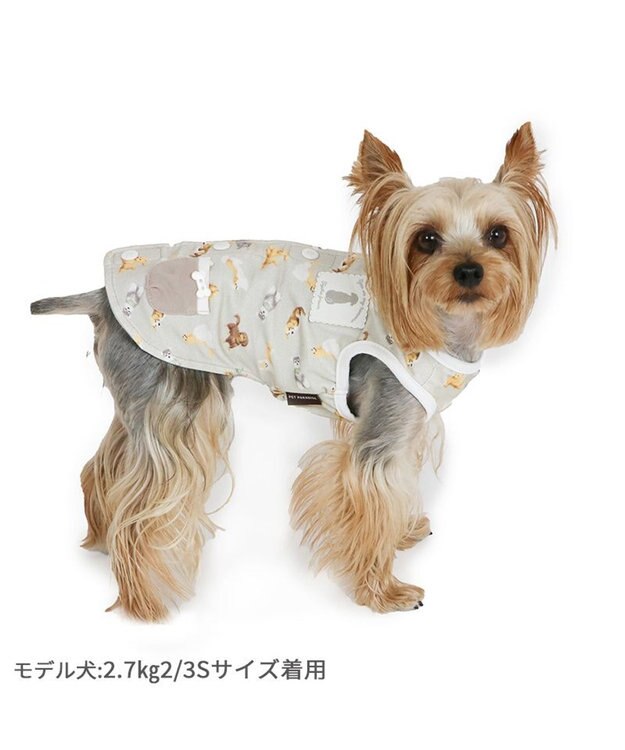 PET PARADISE ペットパラダイス makokoro ホカリラ ベスト 小型犬 グレイッシュベージュ