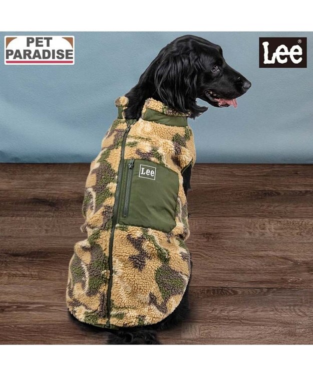 PET PARADISE Lee カモフラージュ ボアベスト  中型犬 大型犬 カモフラージュ