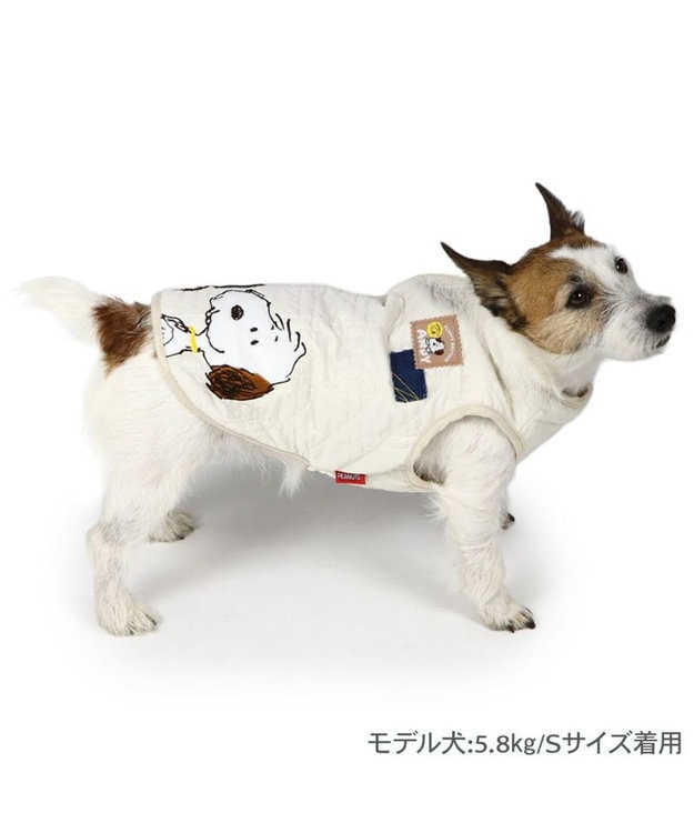 PET PARADISE スヌーピー 背中開き ベスト 《兄弟柄》 小型犬 ホワイト