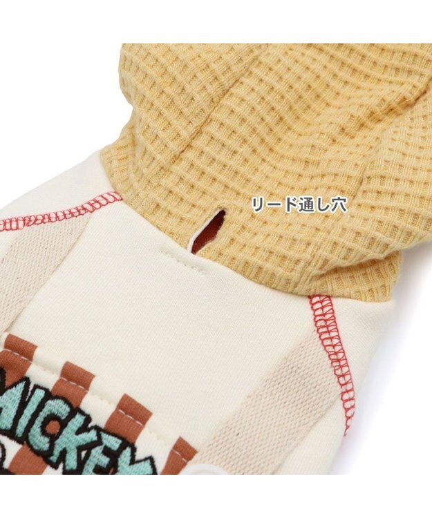 PET PARADISE ディズニー ミッキーマウス エプロン パーカー 小型犬 ホワイト×レッド
