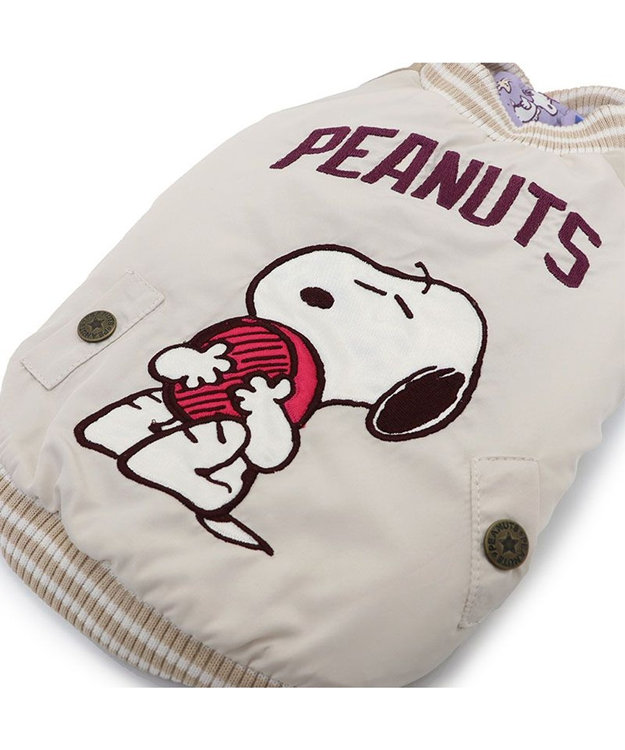 PET PARADISE スヌーピー 遠赤外線 スカジャン 《パールホワイト》 小型犬 パールホワイト