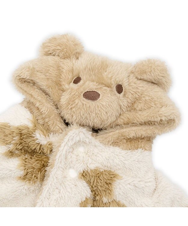 PET PARADISE ペットパラダイス くまちゃん織り  着る毛布 ホワイト×ブラウン