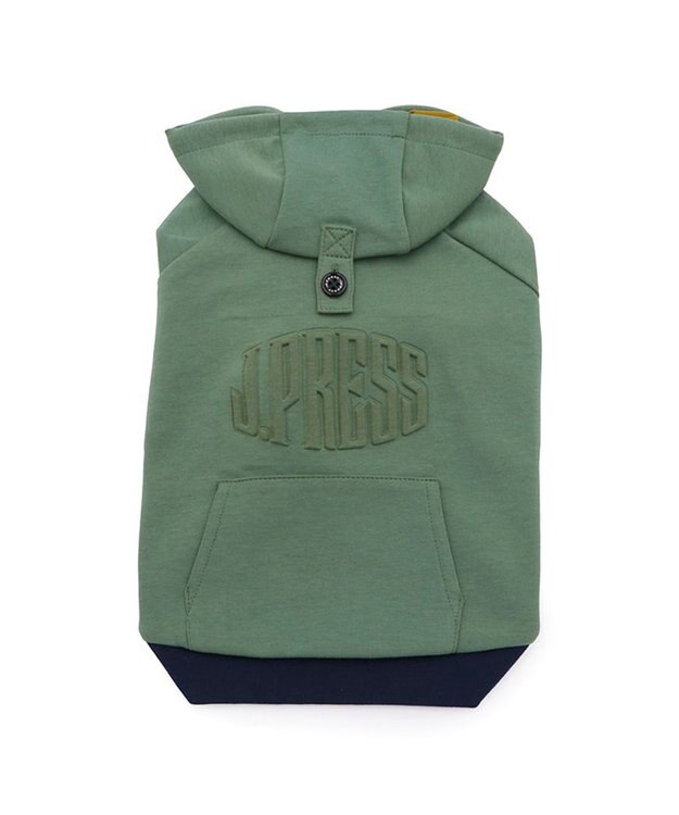 PET PARADISE J.PRESS エンボス ロゴパーカー 中型犬 大型犬 ライトカーキ