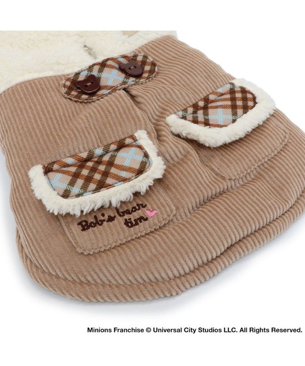 PET PARADISE ミニオン ティム 遠赤外線 綿入れ ベスト 小型犬 ブラウン×ベージュ