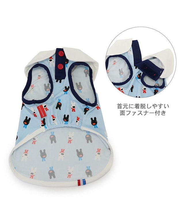PET PARADISE リサとガスパール 接触冷感 襟付き タンクトップ 小型犬 クリアブルー