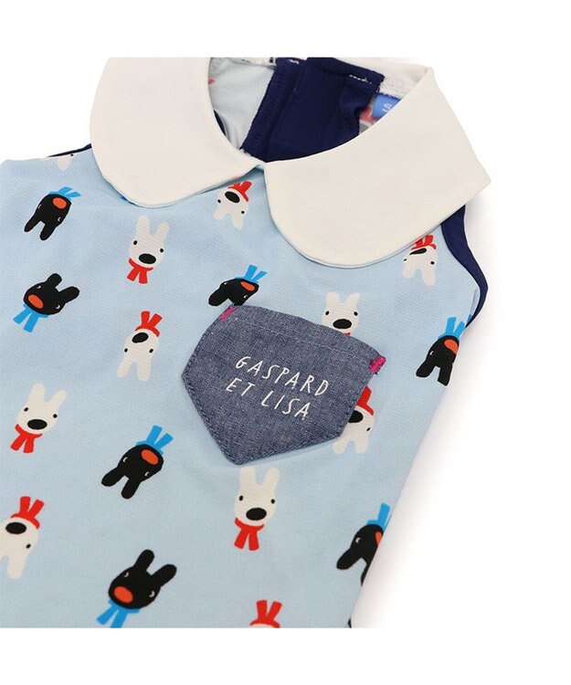 PET PARADISE リサとガスパール 接触冷感 襟付き タンクトップ 小型犬 クリアブルー